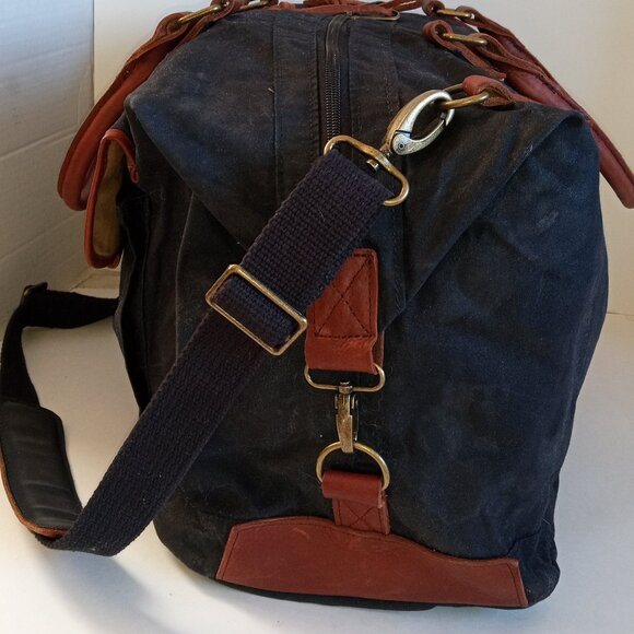 DULUTH TRADING CO XL Heavy-Duty Canvas and Leather Duffle Bag Carry-on Weekender - Picture 7 of 15